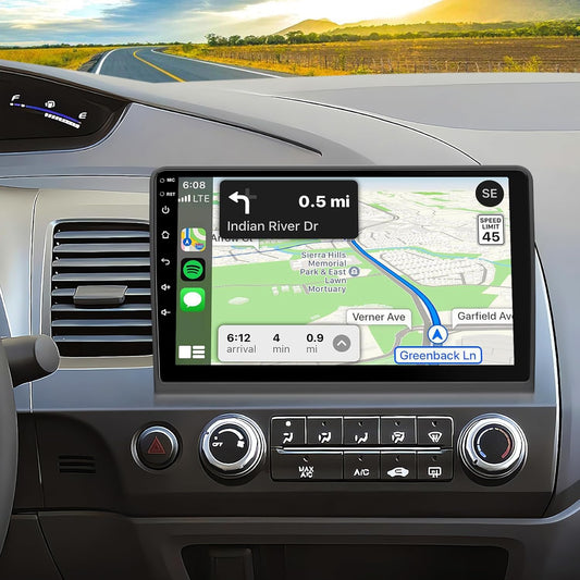 Car Stereo Radio for Honda Civic 2006-2011, Android 13, 9 Inch Touchscreen Radio Support Carplay/Android
