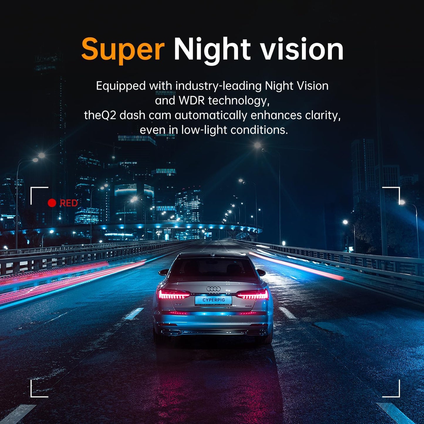 Dash Cam Front Rear, 4K/2K Full HD Dash Camera, Included 64GB Card, Built-in Wi-Fi, 3” IPS Screen, Night Vision