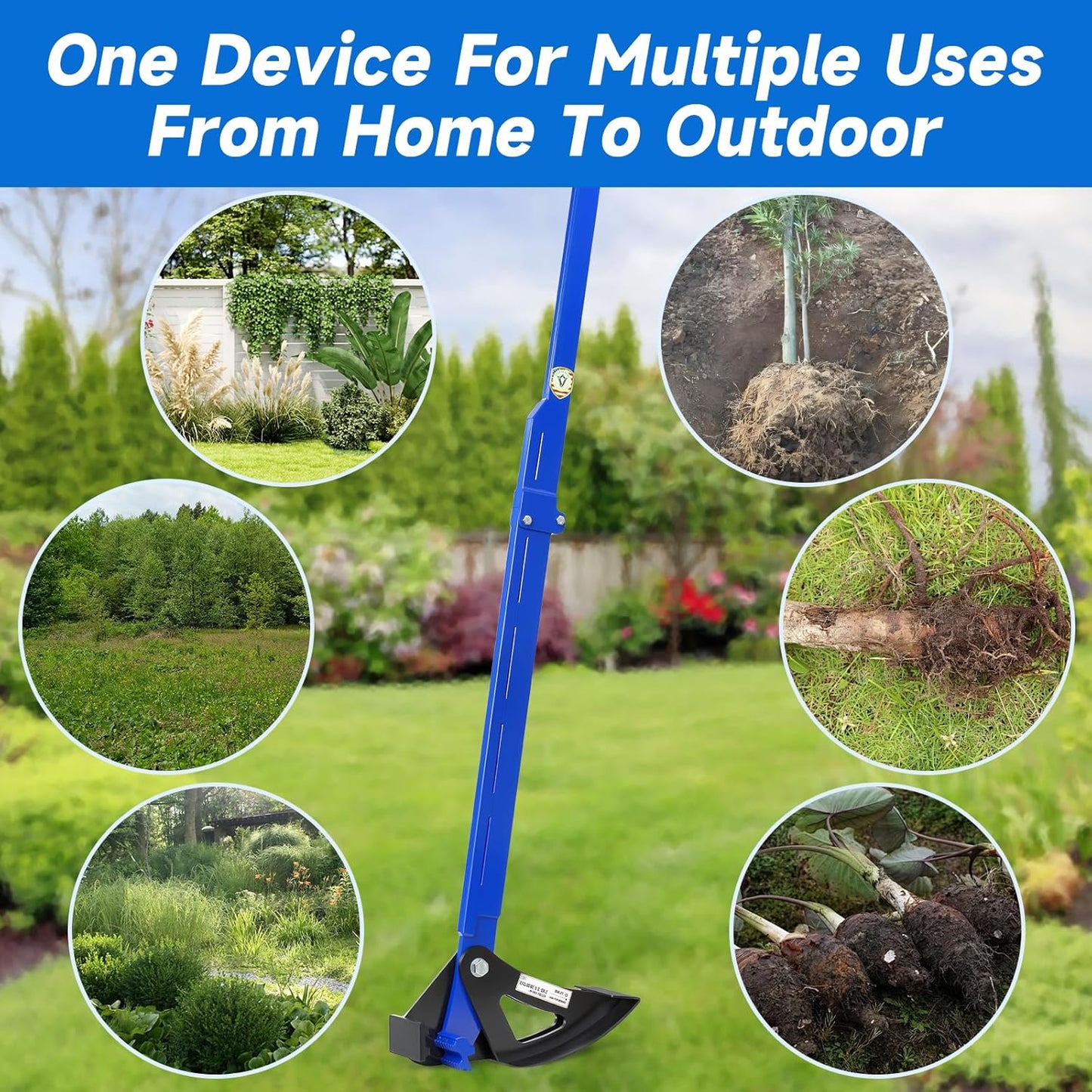 Sapling Puller Tool - Heavy Duty Tree Root Puller for ¼ to 2' Woody Stems, Fully Uproots Trees & Shrubs