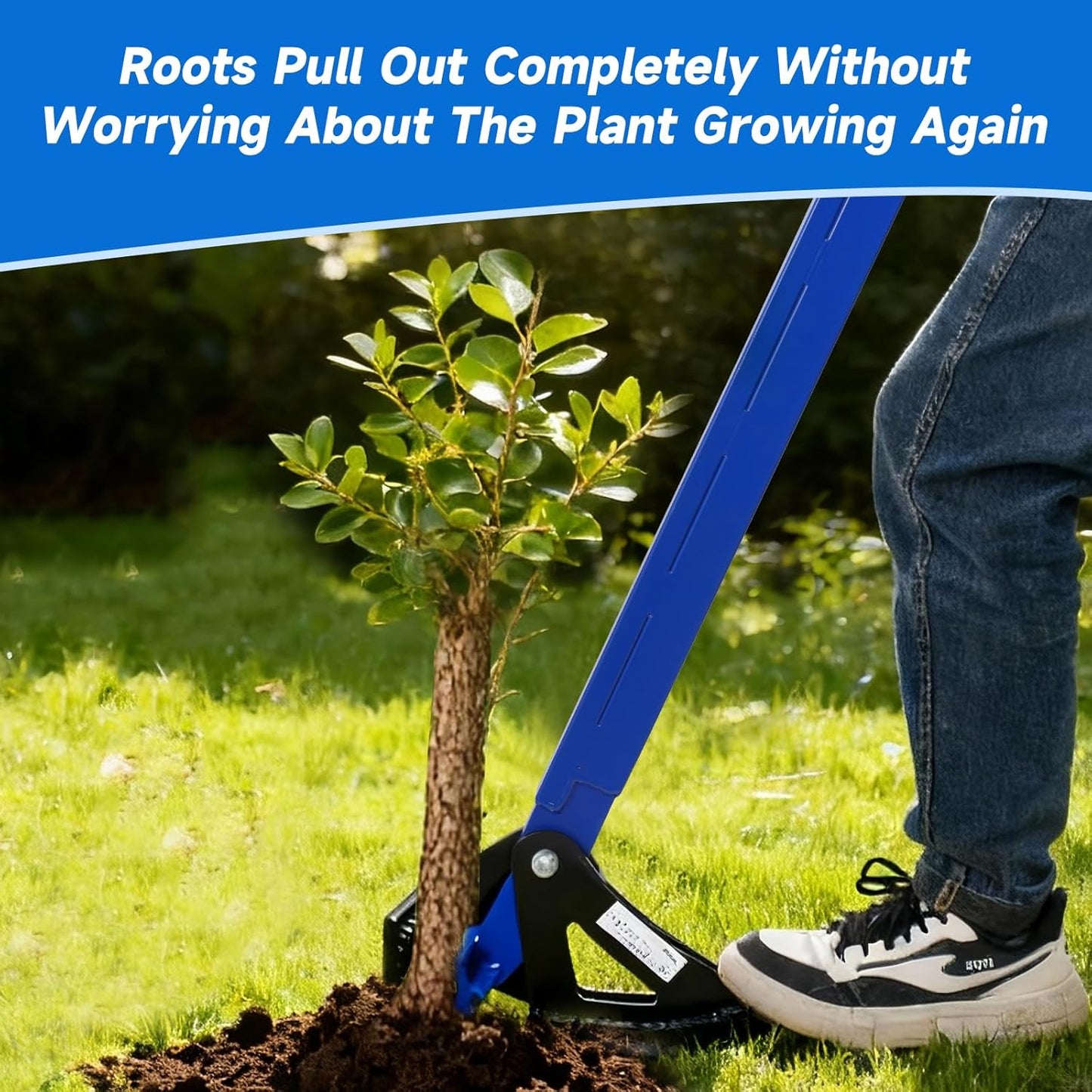 Sapling Puller Tool - Heavy Duty Tree Root Puller for ¼ to 2' Woody Stems, Fully Uproots Trees & Shrubs