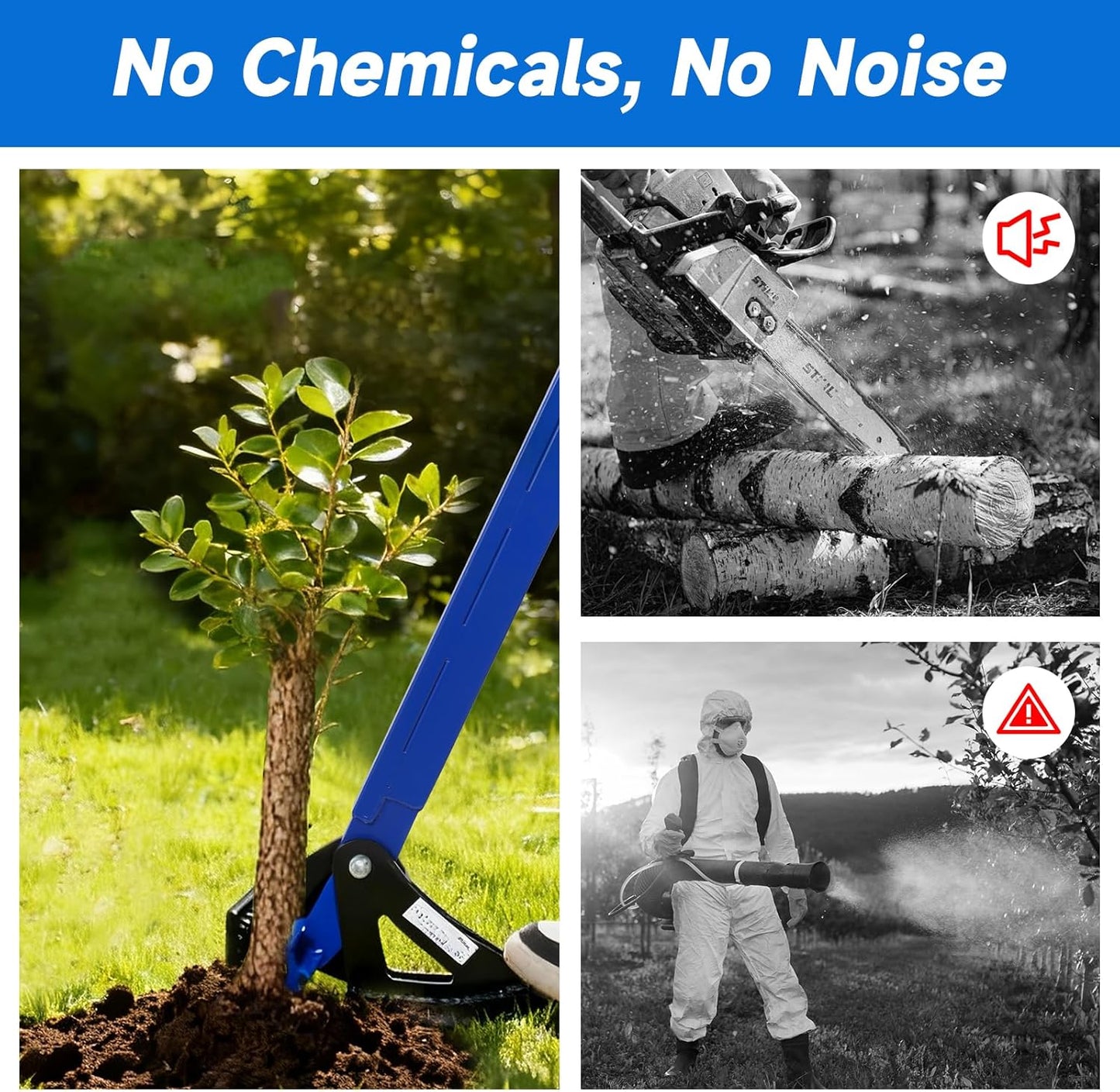 Sapling Puller Tool - Heavy Duty Tree Root Puller for ¼ to 2' Woody Stems, Fully Uproots Trees & Shrubs