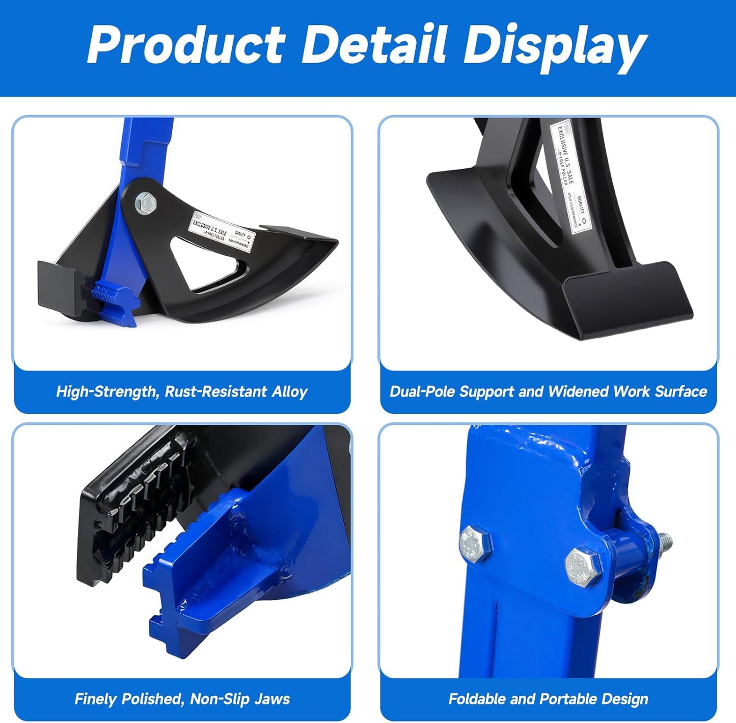 Sapling Puller Tool - Heavy Duty Tree Root Puller for ¼ to 2' Woody Stems, Fully Uproots Trees & Shrubs