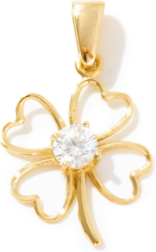 Clover Charm 14K Solid Gold