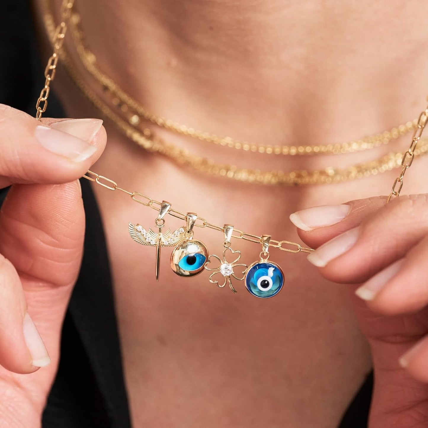 Clover Charm 14K Solid Gold