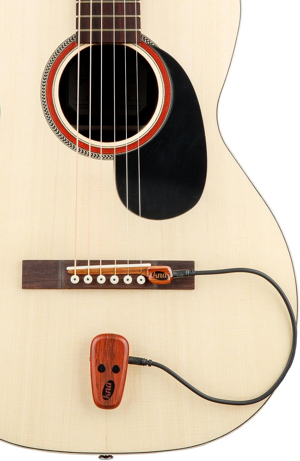 Wireless Piezo Pickup for Steel String Acoustic Guitar, Volume Control, 50m Range, Easy Installation