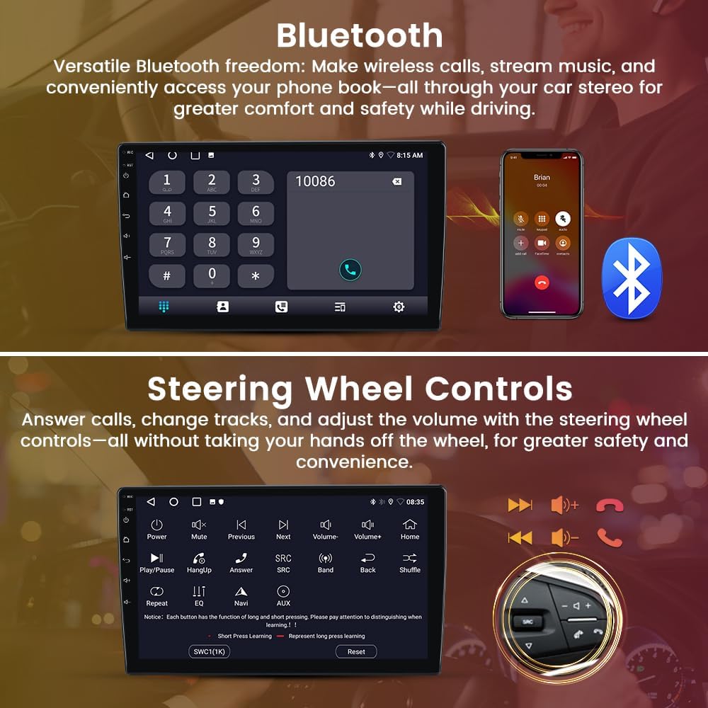 Car Radio for Chevy Aveo/Sonic 2011-2015, with 10.1 inch Touch Screen, CarPlay Android, with Rear Camera