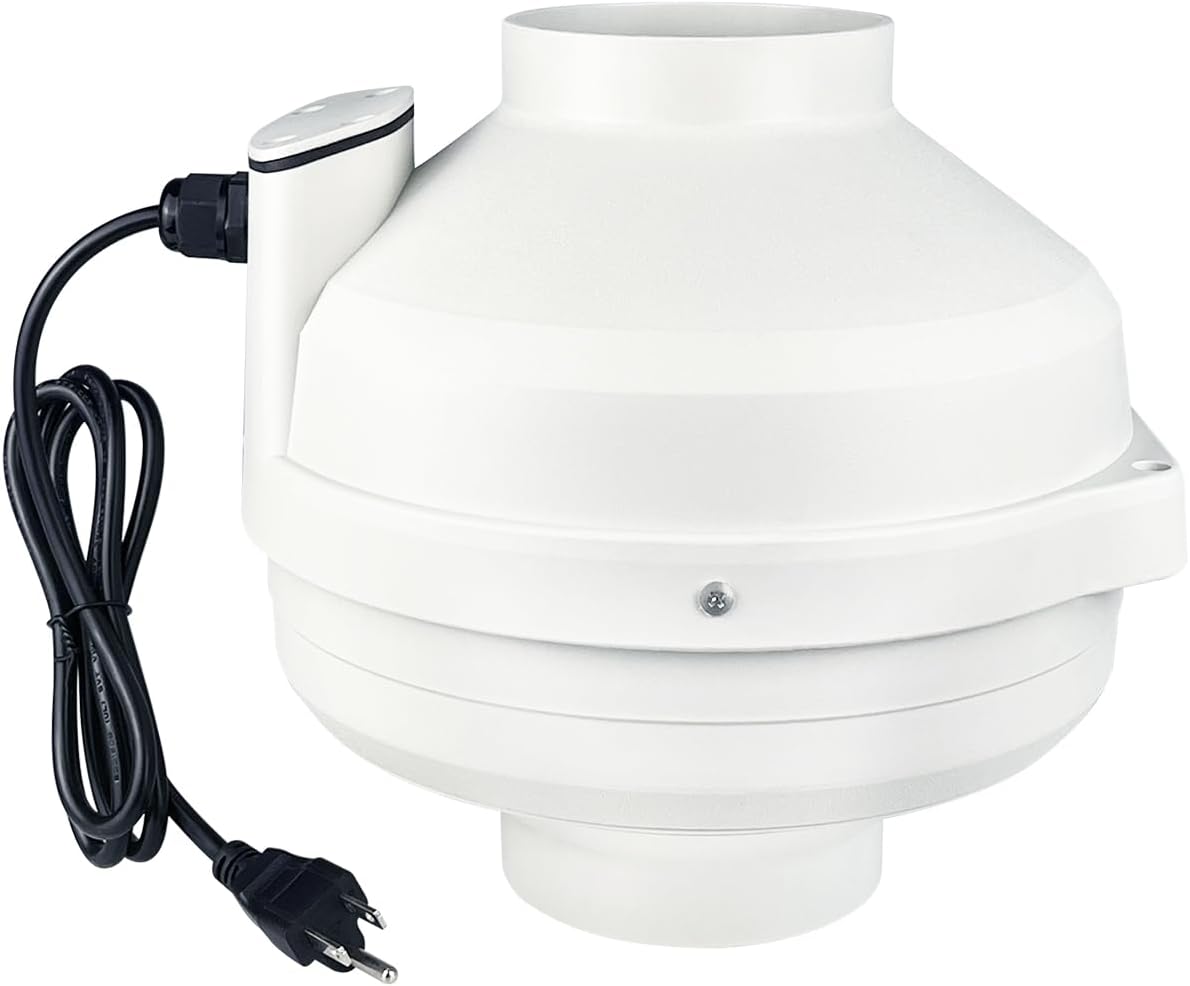 2 Speed Radon Fan, Radon Mitigation System Fan, Selectable Quiet and Energy Efficient, Diameter of 4.5 inch