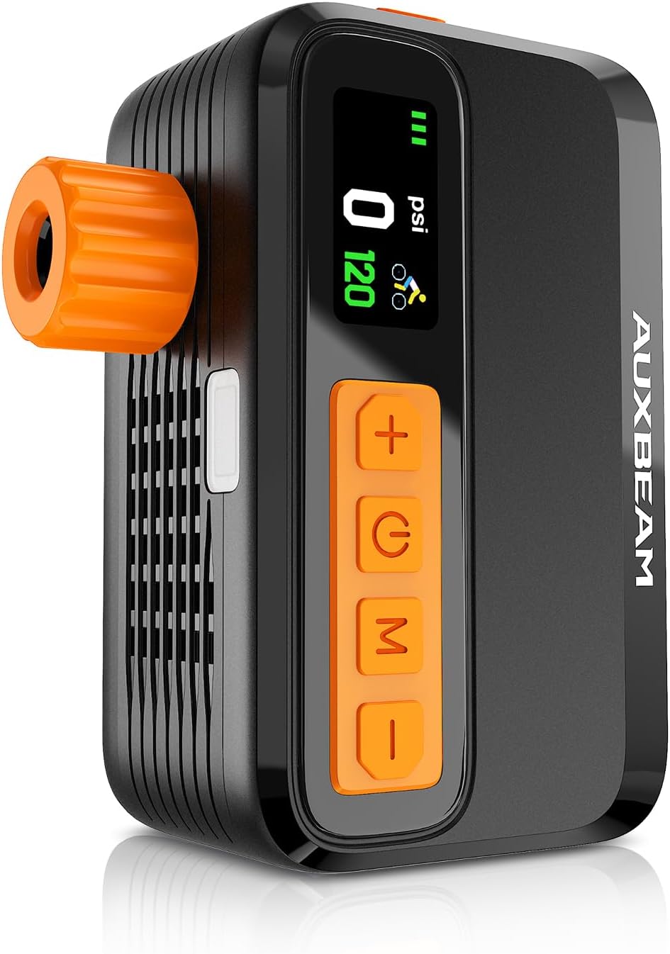 120 PSI Electric Bicycle Pump, Portable Air Pump for Road, MTB, City Bike Tires, 1500mAh Battery,  Brushless Motor