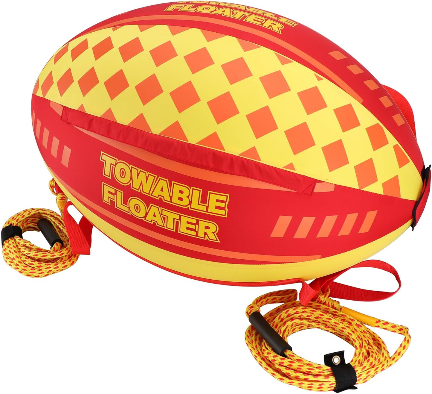 Booster Ball for Towable Tubes, Boat Tube Balls with High Tensile Strength Rope, for Boating, Wakeboarding