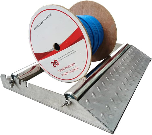 Heavy Duty Cable Drum Roller,Stainless Steel, For Wire Reels max 23' Width,Dural-Rollers cable Caddy