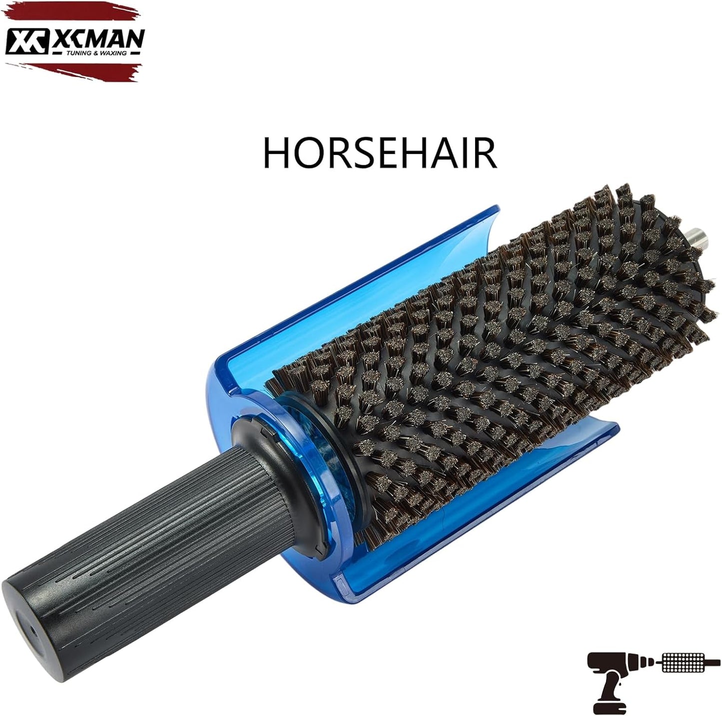 150mm Ski Roto Brush Kit Roto Brush Handle Axle with All 3 Brushes:Nylon, Horsehiar,Brass/Cork