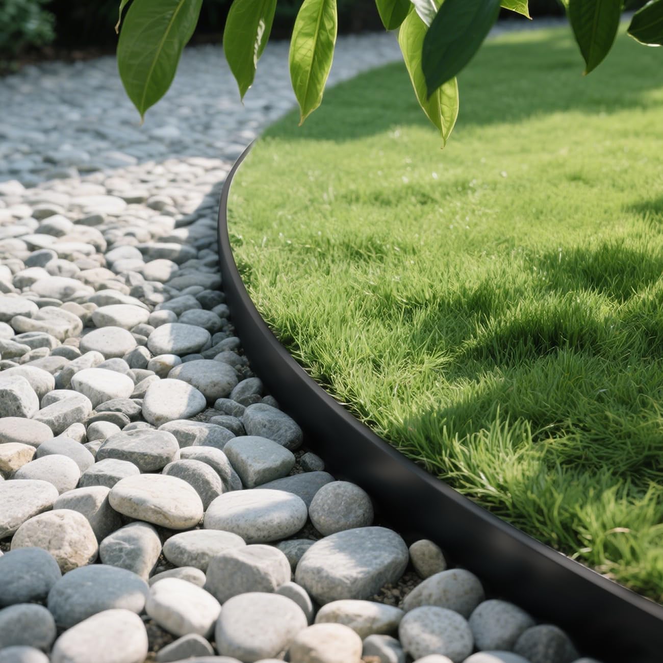 Garden Edging Border Landscape, with Ground Sakes and Connectors,  for Flower Beds or Pathways  Black, 4'x100'