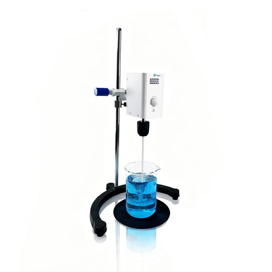Lab Mixer with Overload Protection, Overhead Mixer with Support Stand&PTFE Stirring Rod,110-220V, 100-2000rpm