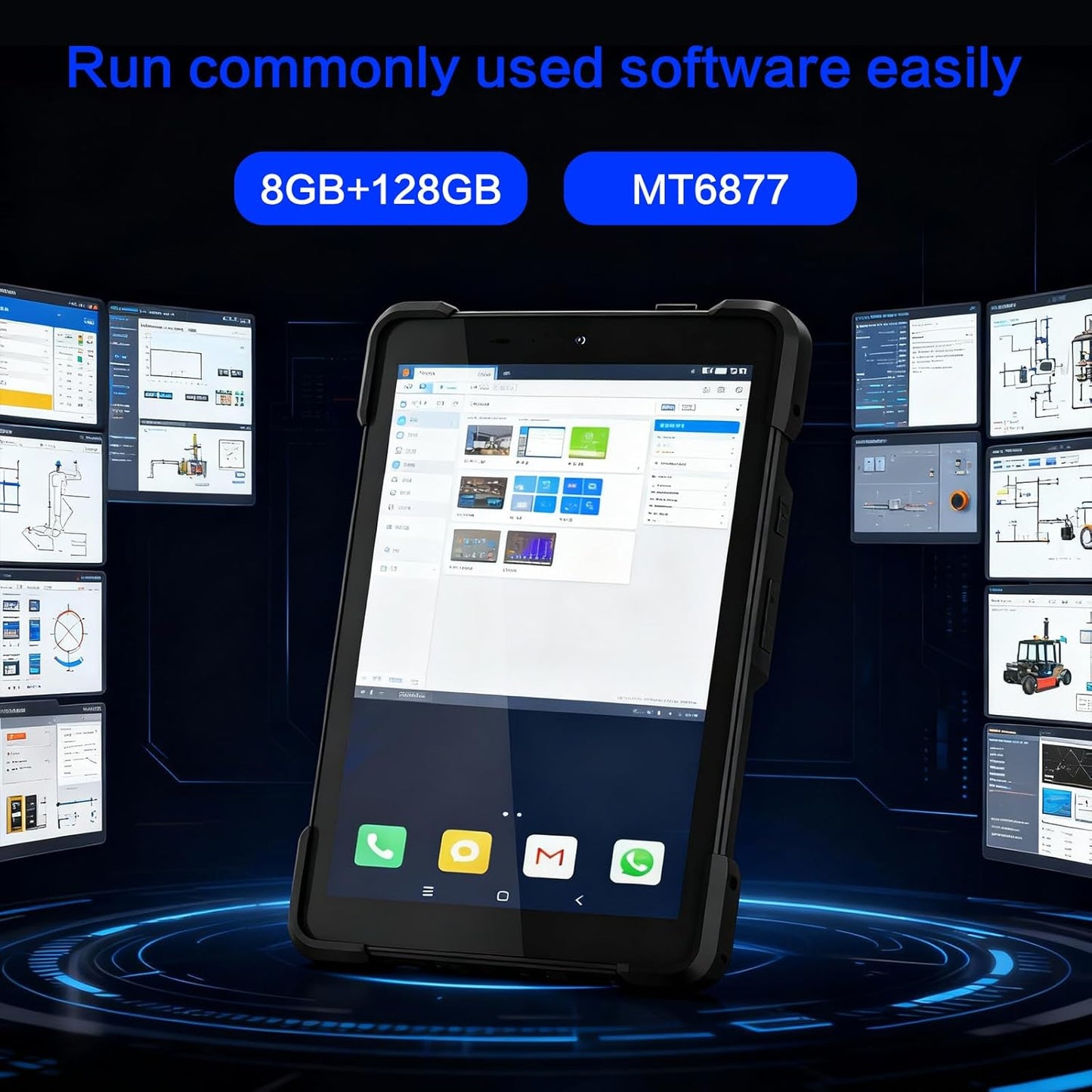 Ultra Rugged Tablet P10, 10.1 inch Android 13 Warehouse Tablet PC, 1D/2D/QR Inventory Scanner,  Barcode Scanner