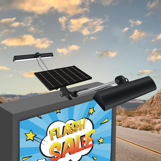 Solar Sign Lights Outdoor,420 LEDs Super Bright Solar Billboard Light,IP65 Waterproof,12000MAH Light Up to 12H+