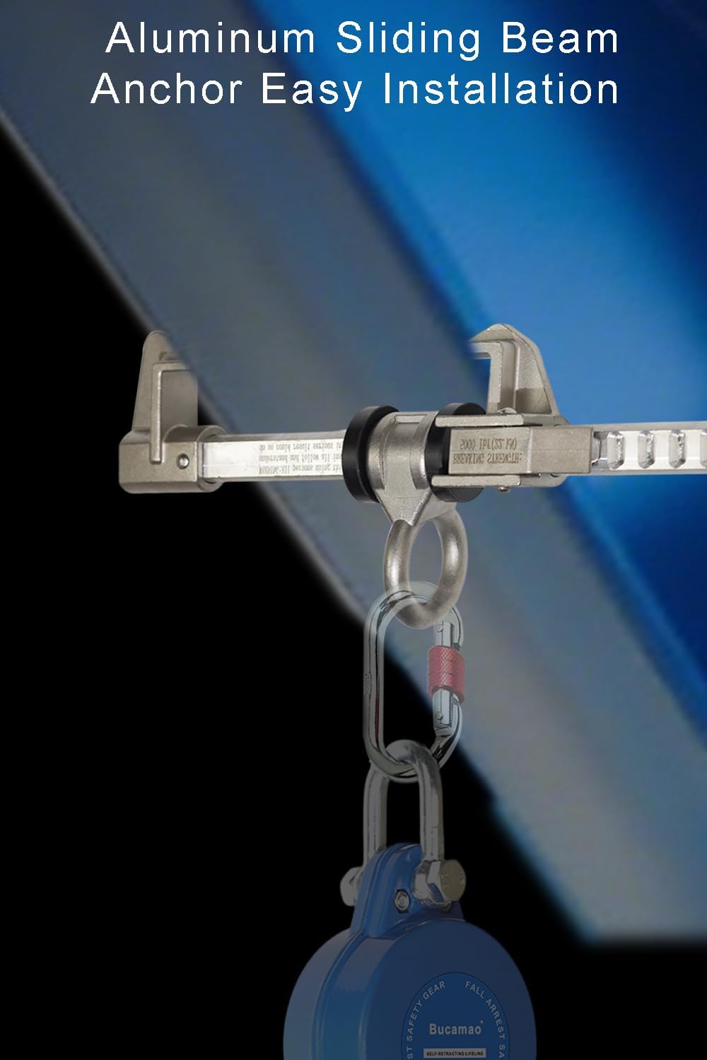 Aluminum Horizontal Beam Anchor, Fits 4 to 14.6 Inch, Sliding Beam Anchor Easy Install, OSHA and ANSI Compliant