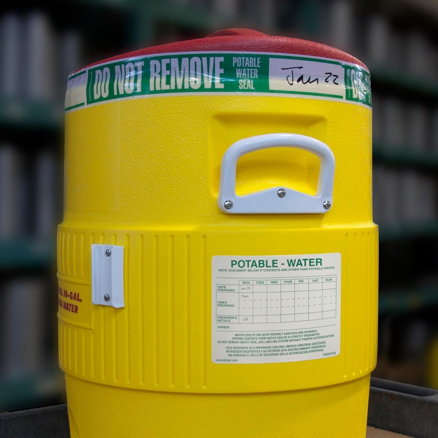 Potable Water Printed Tape & Decal Kit, 12 Rolls of Potable Water Tape (2 inch x 165 feet), 25 Decals (6 inch x 7 inch)