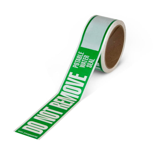 Potable Water Printed Tape & Decal Kit, 12 Rolls of Potable Water Tape (2 inch x 165 feet), 25 Decals (6 inch x 7 inch)
