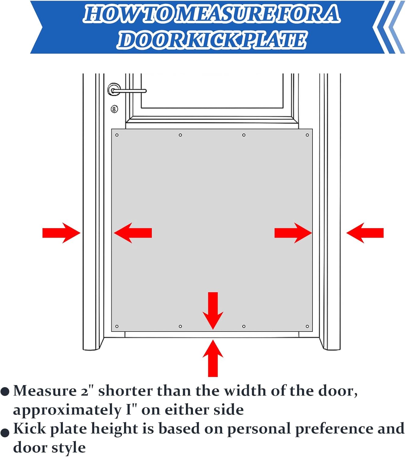 36in x 36in Stainless Steel Commercial Door Kickplate, Anti-Scratch Protection for Wood & Metal Doors