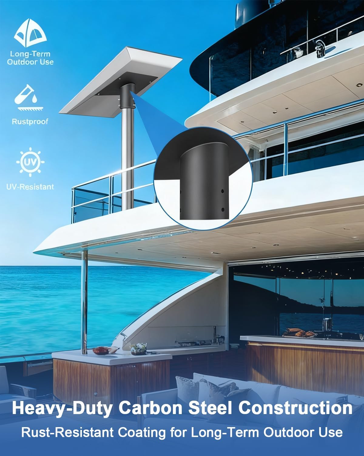 70mm Deep Socket, UV & Peel-Resistant Coating, Quick Install, Compatible with Starlink Performance Gen 3 Dish