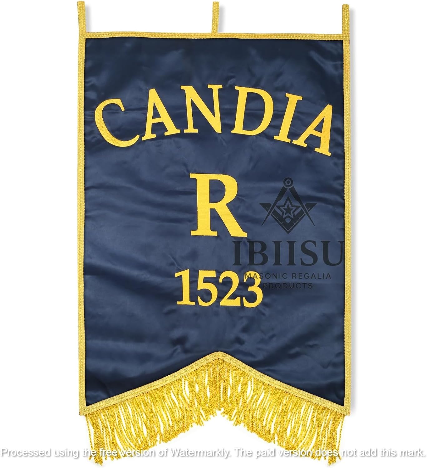 Handcrafted Set of 5 Malta Station Banners, Embroidered Lodge Flags w/ Luxurious Golden Fringe, Ceremonies