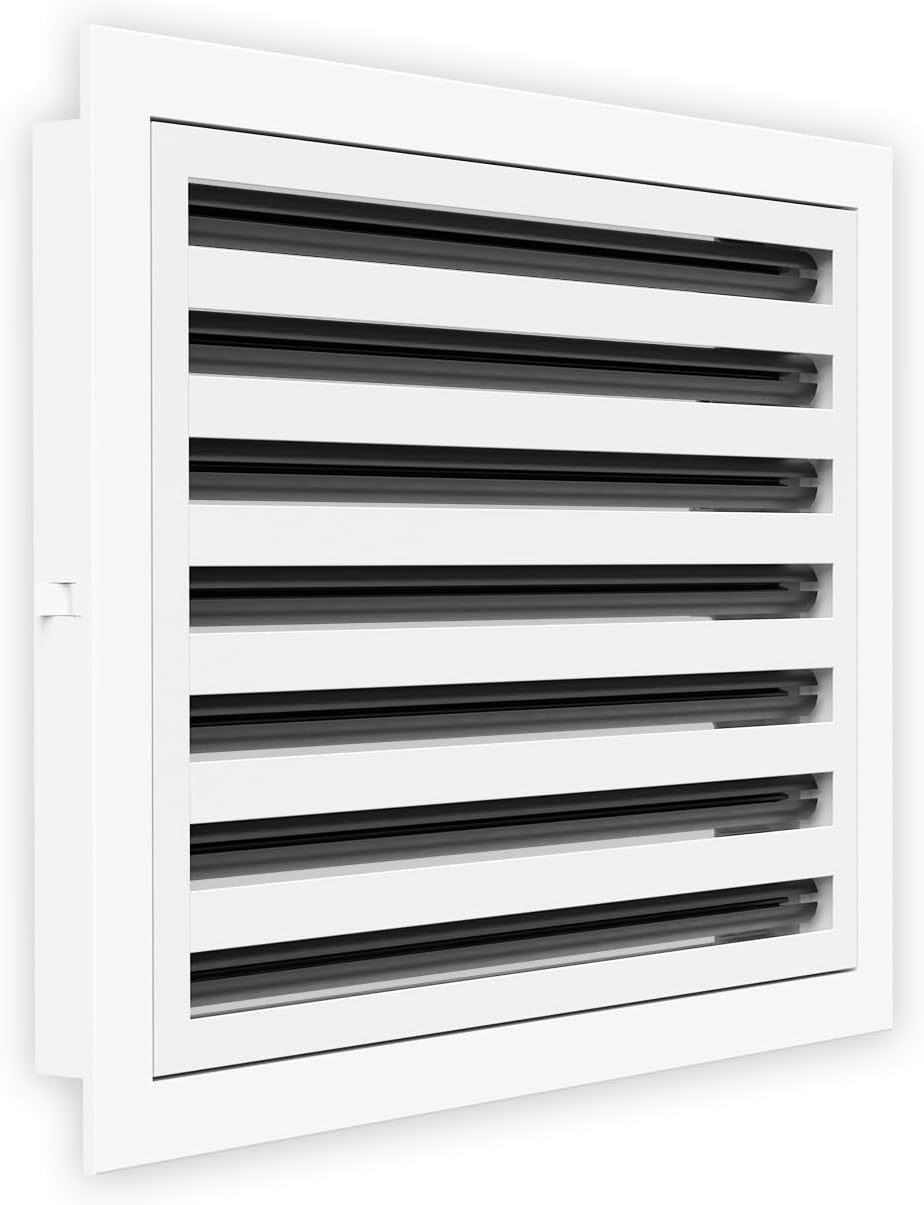 16x12 Modern Design AC Grille, Aluminum White,  Air Vent, Linear Slot Diffuser, Register Grille for Heating and Cooling