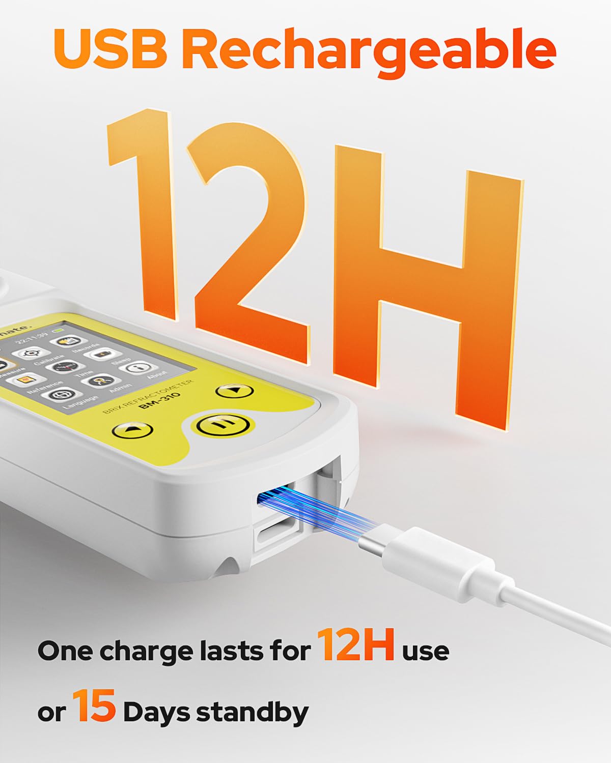 3-in-1 Digital Refractometer with ATC for Wine Making, Home Brewing, Brix Meter for Coffee, Juice, Honey, Maple Syrup