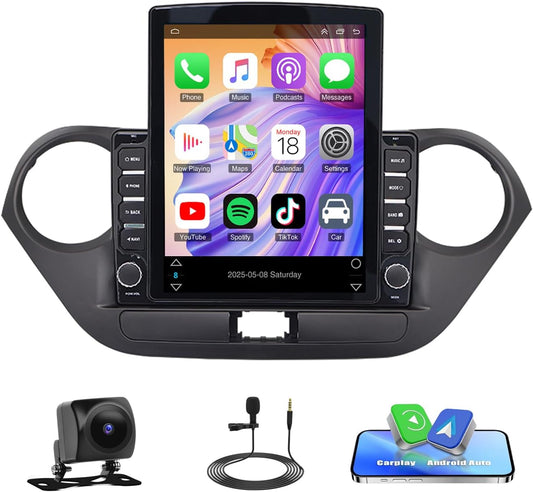 9.7inch Car Radio Stereo for Hyundai Grand I10 2014-2019, with Carplay Android, Backup Camera, Mic