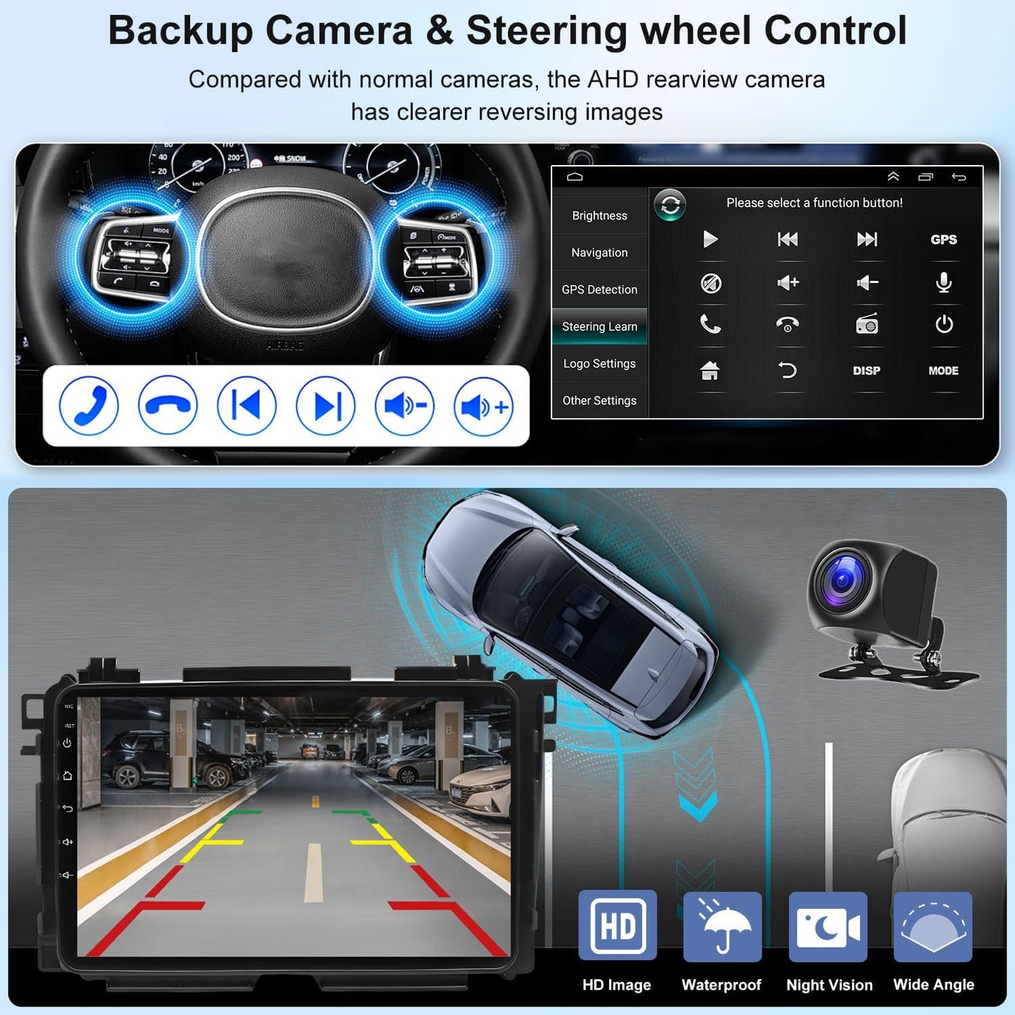 9.7inch Car Radio Stereo for Hyundai Grand I10 2014-2019, with Carplay Android, Backup Camera, Mic