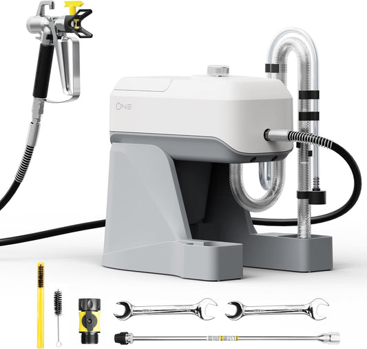 Airless Paint Sprayer, One-Button Control Design, Highly Efficient Thinning-Free Minimal Overspray for Up to 5 Gallon