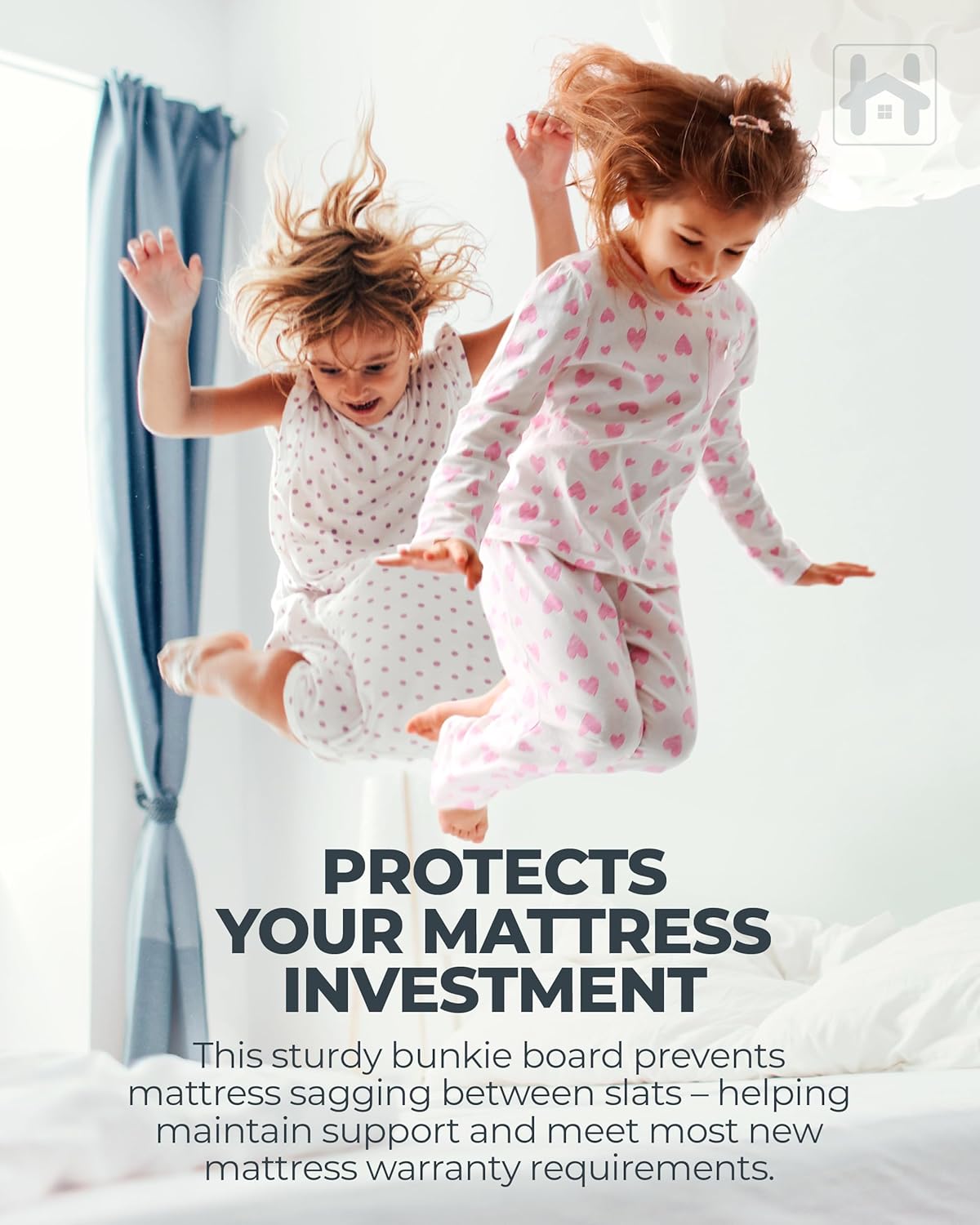 Golden Home Essentials Premium 10mm Queen Size Bunkie Board (60'x 80') Slim Low-Profile Support