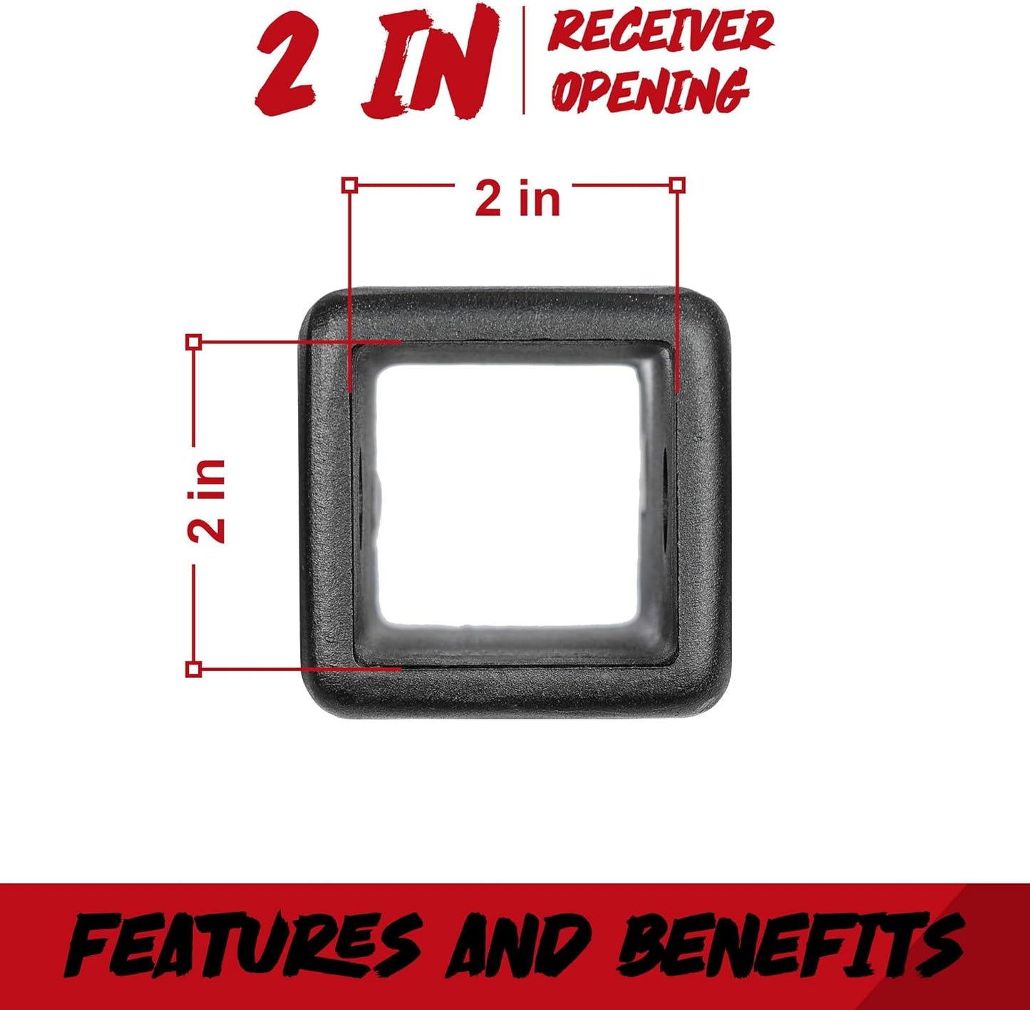 3 Trailer Hitch Standard 2-Inch Receiver Compatible with 2005-2015 Toyota Tacoma, Black Matte Powder Coated