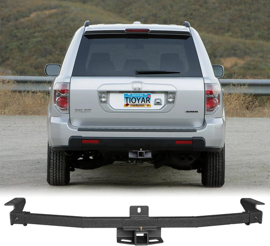 Trailer Hitch Black Steel Compatible with 2001-2006 Acura MDX and 2003-2008 Honda Pilot w/2” Hitch Receiver