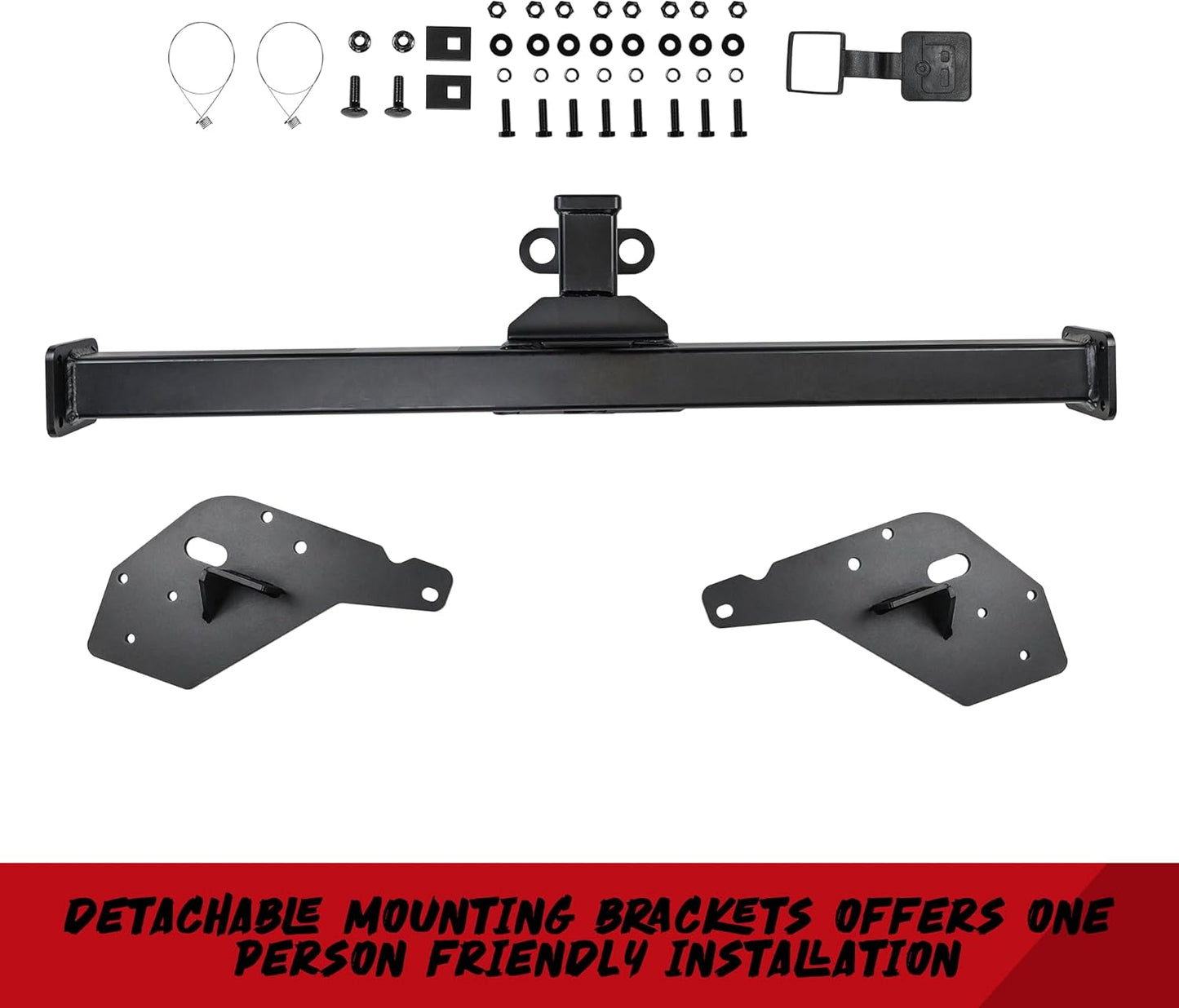 Trailer Hitch Standard 2-Inch Receiver Compatible with 1995-2004 Toyota Tacoma, Black Matte Powder Coated