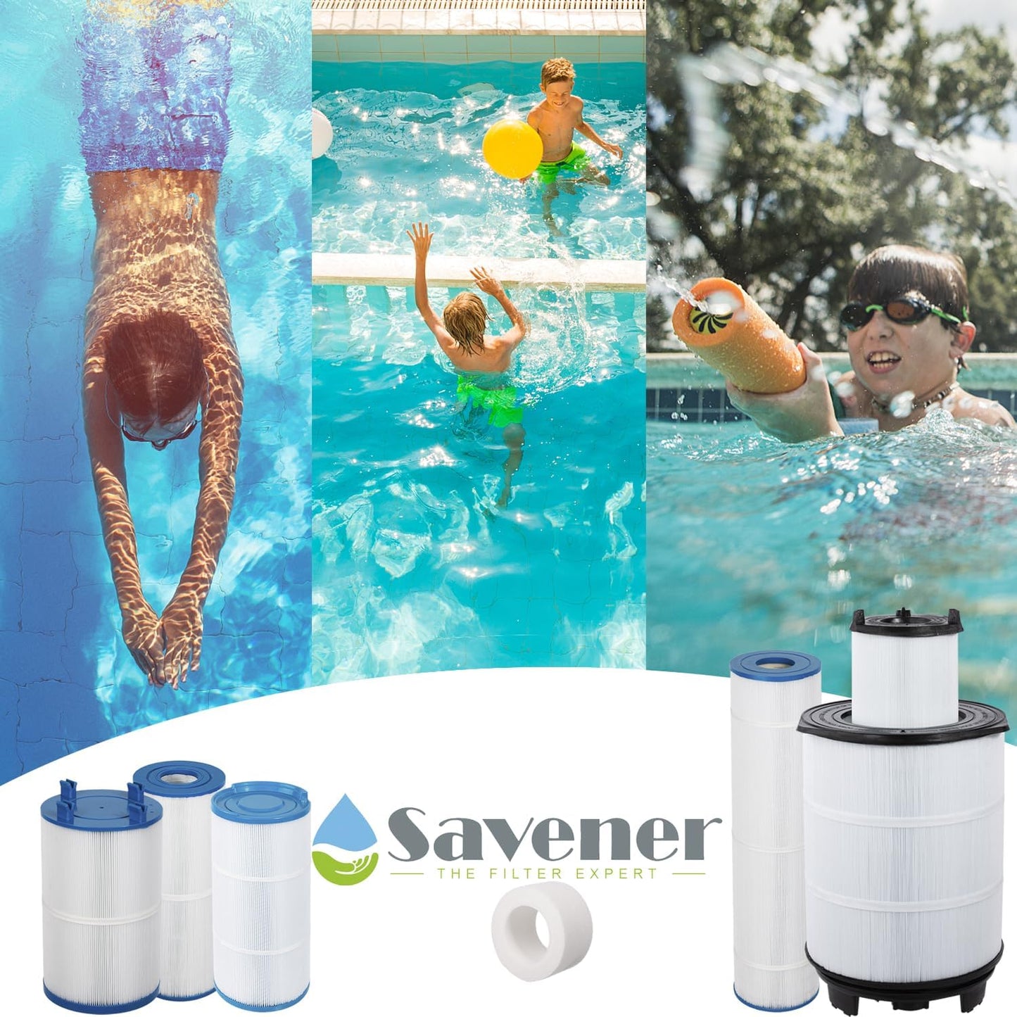 27002-0150S Pool Filter Cartridges, Compatible w/ Sta-Rite PLM150,System 2 Modular, w/ Air Bleed Assembly, 150 Sq. Ft