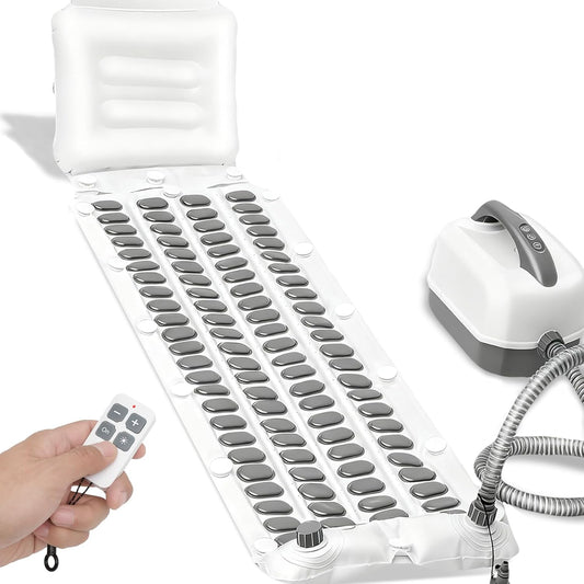 Portable Spa Bubble Bath Massager, Bubble Mat for Bathtub with Remote Control, 6-Speed Adjustable, w/ Suction Cup