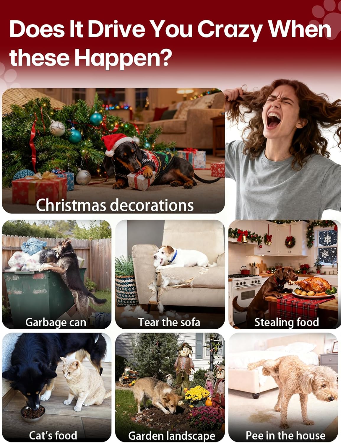 Indoor Outdoor Waterproof Barrier with Adjustable Range up to 8.2 ft,Adjustable Safe Static Intensity (Black & Green)