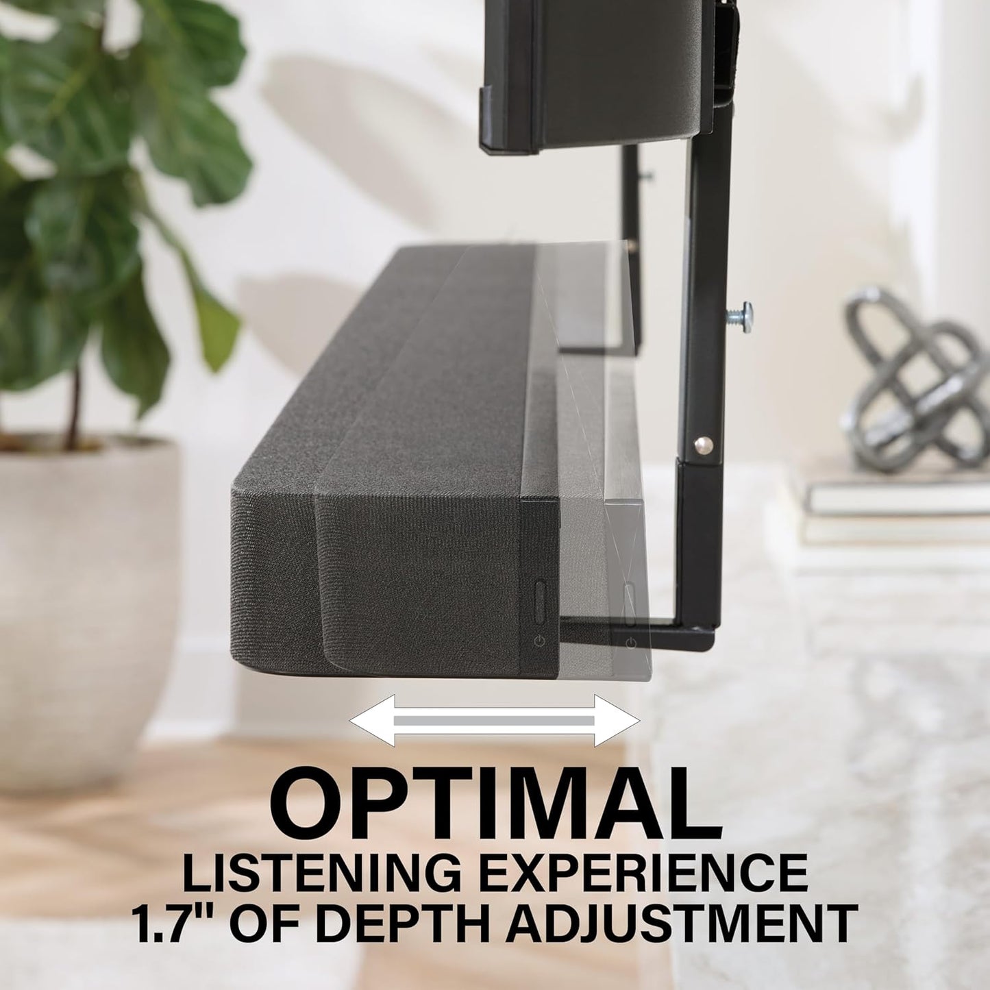 Height-Adjustable TV Soundbar Mount Compatible with Sony BRAVIA Theater Bar 8 & Bar 9 - Fits TVs 50 to 90 inches