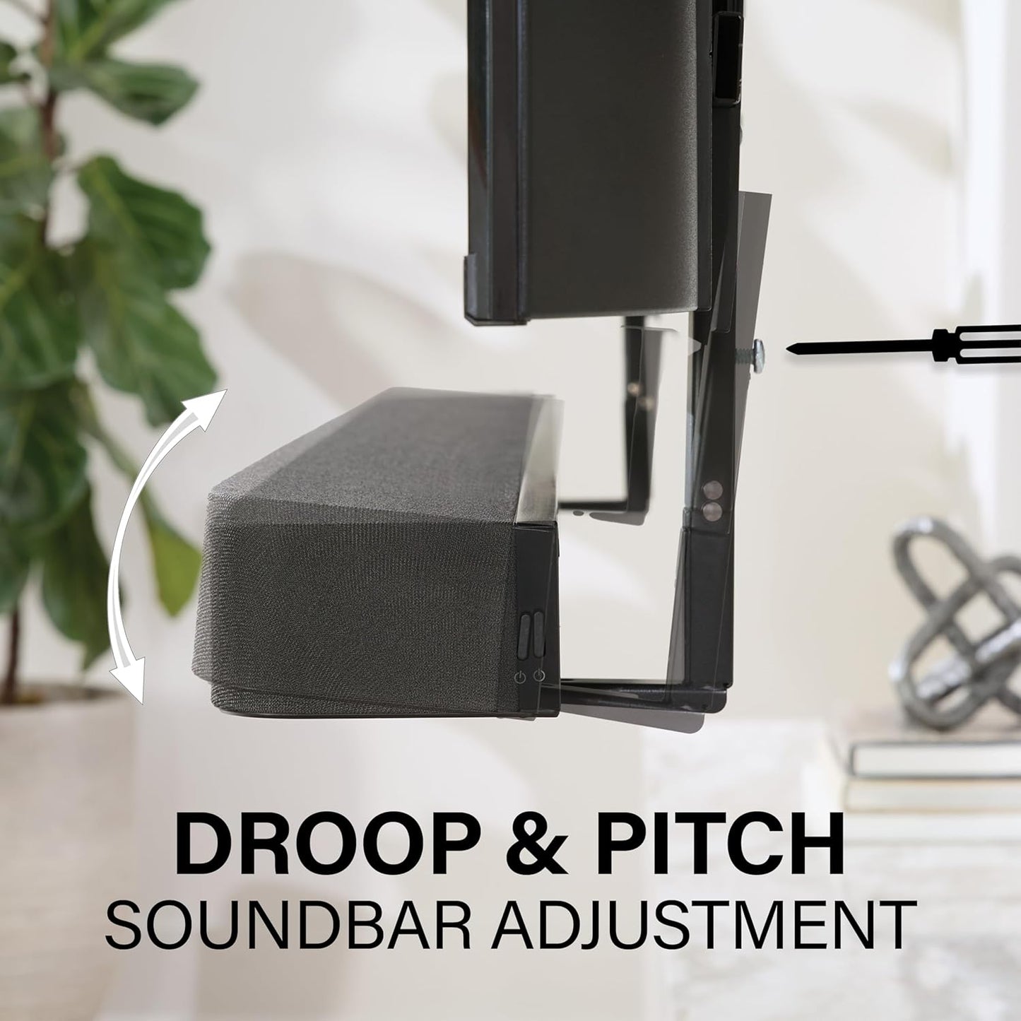Height-Adjustable TV Soundbar Mount Compatible with Sony BRAVIA Theater Bar 8 & Bar 9 - Fits TVs 50 to 90 inches