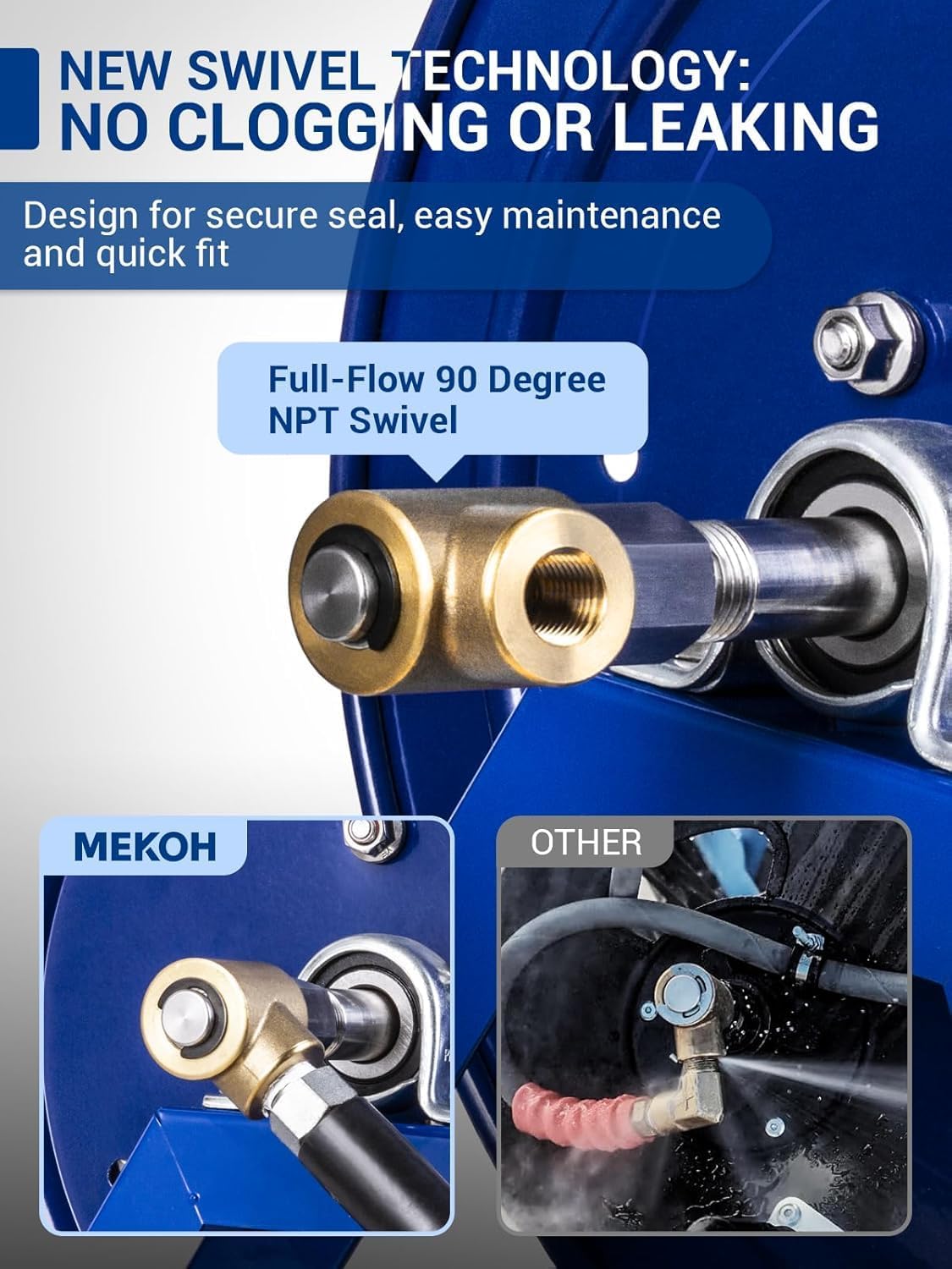 Hand Crank Power Washer Hose Reel 1/4'x455ft, with Trailer/Wall Mount, Requires Assembly, 3/8'x350ft