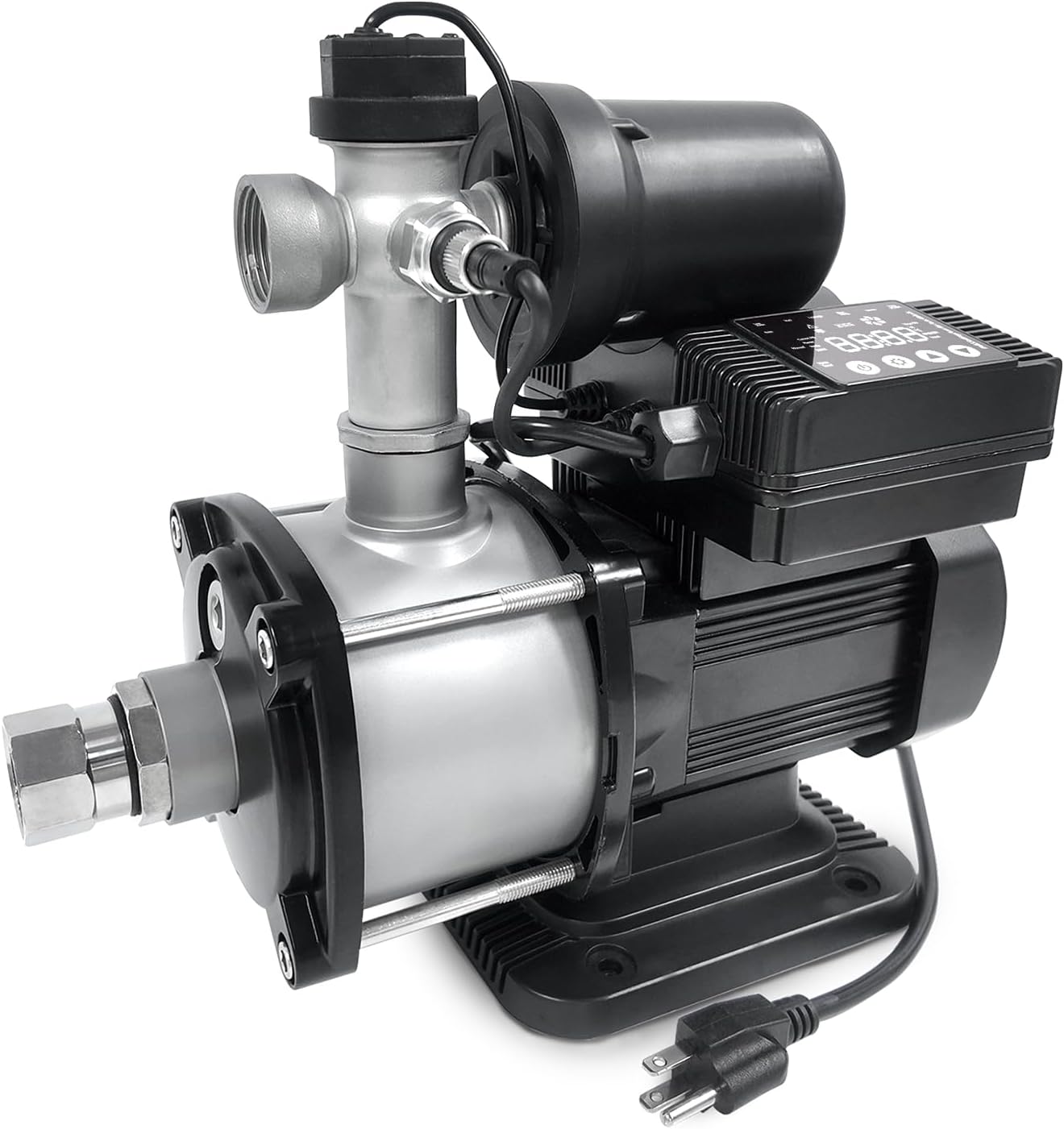 Smart Water Pressure Booster Pump, Variable Speed & Power, Constant Pressure Pump, 115V, 450w