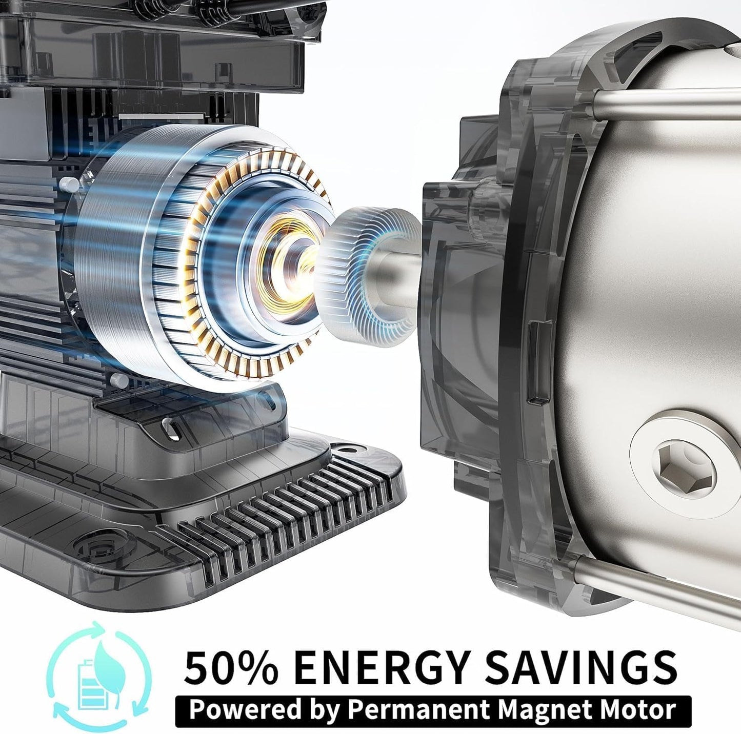 Smart Water Pressure Booster Pump, Variable Speed & Power, Constant Pressure Pump, 115V, 450w