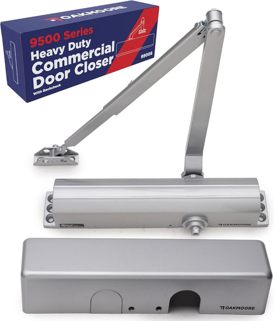 Heavy Duty Commercial Door Closer, Automatic Self Closing Door Hinges, ADA UL Grade 1-6 Listed, Soft Close (Silver)