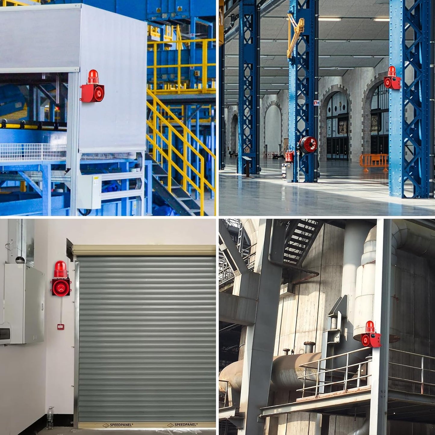 Outdoor Security Siren Alarm 1.24 Mile Range Wireless 120dB Loud, Waterproof, with Strobe Light Adjustable Sound