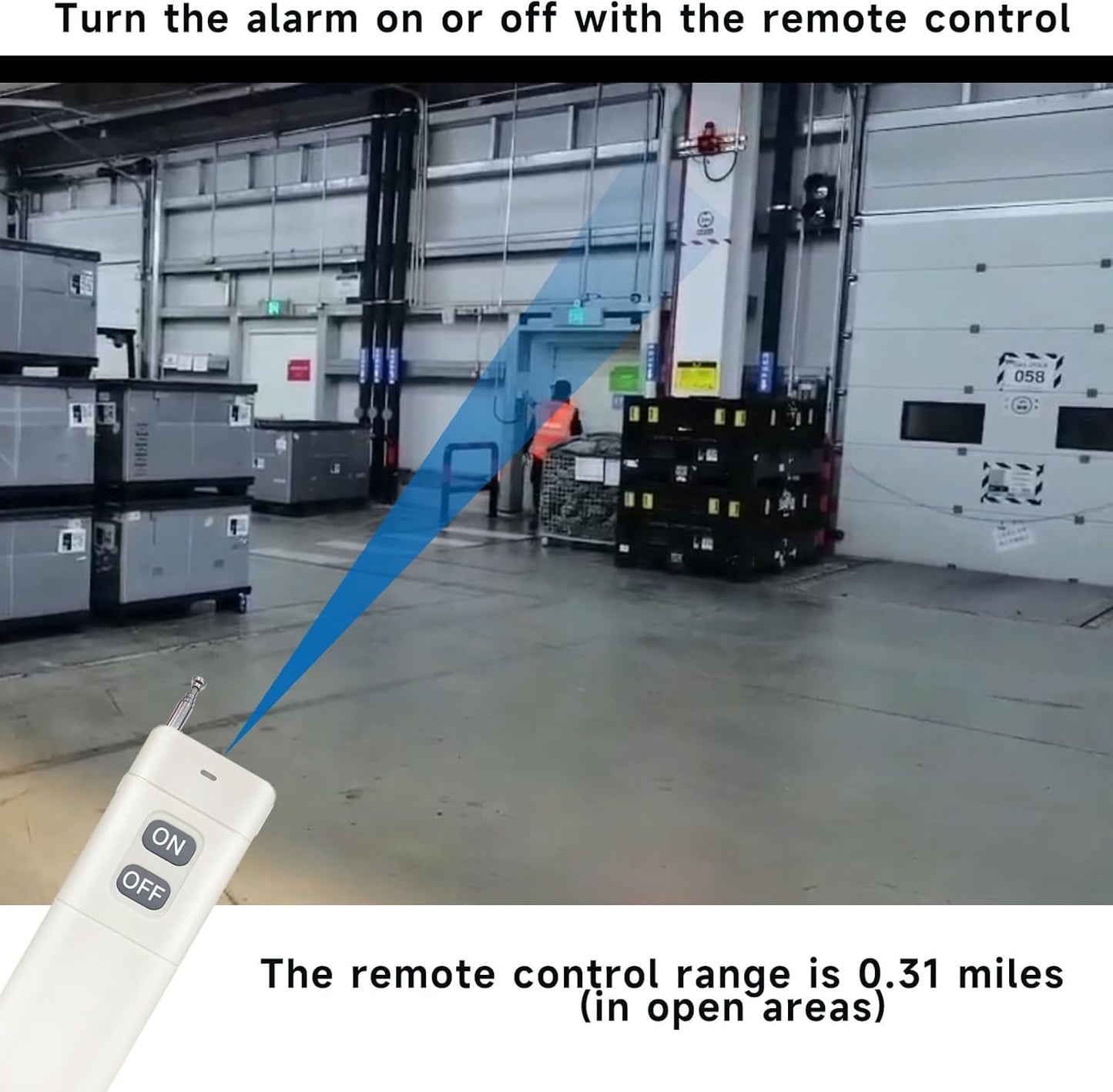 Wireless Alarm Siren 0.31Mile Range Multitone 120dB Loud Horn Waterproof, AC110-120V