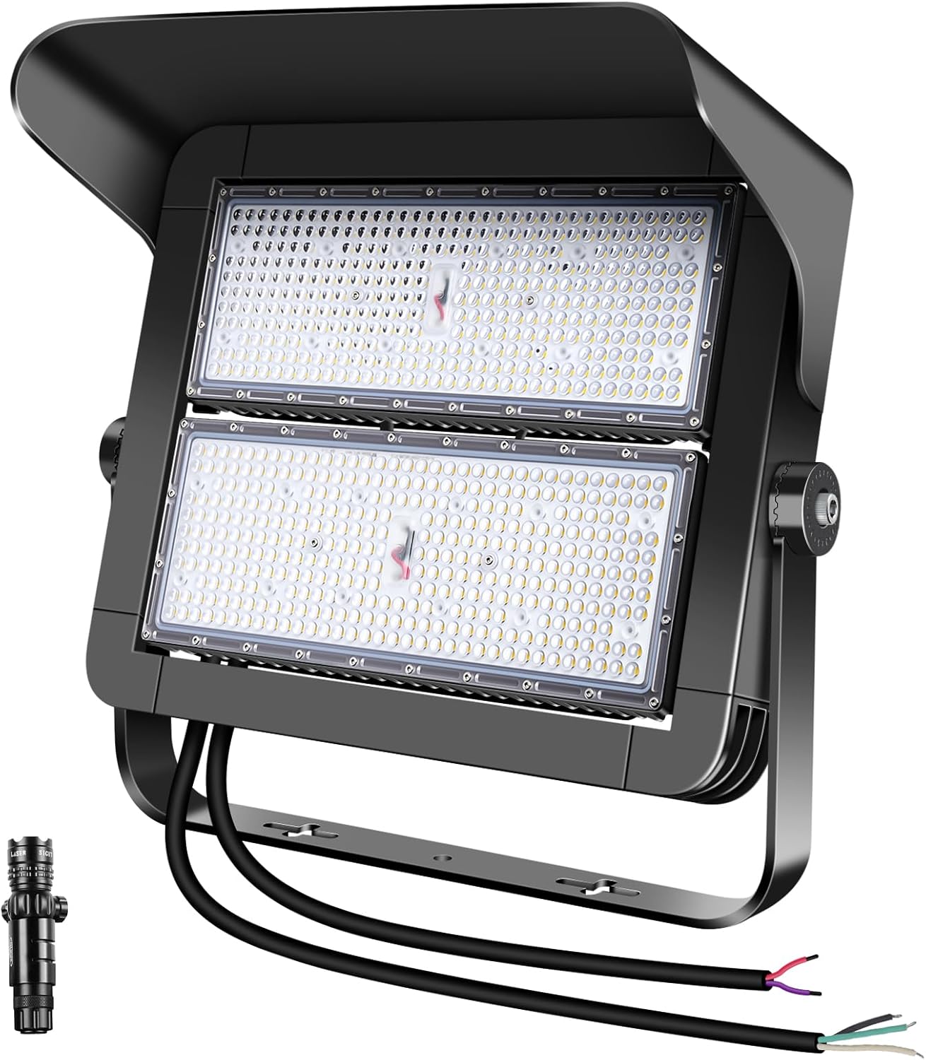 500W Dimmable Led Hight Mast Light, 75000LM Outdoor Stadium Floodlights Adjustable IP66 5000K 100-277V