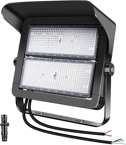 500W Dimmable Led Hight Mast Light, 75000LM Outdoor Stadium Floodlights Adjustable IP66 5000K 100-277V