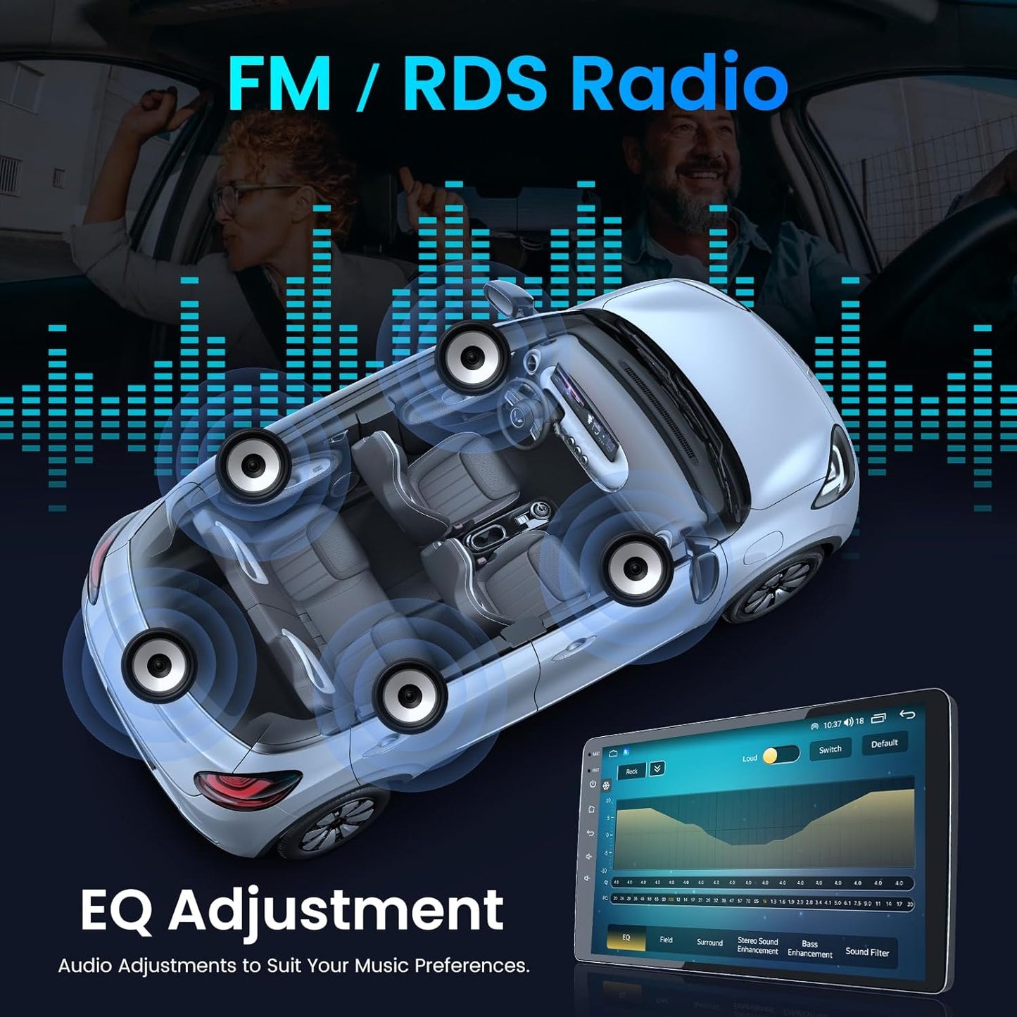 Car Stereo Radio for Honda Civic 2016-2021: 9 Inch Touch Screen Head Unit Wireless CarPlay Android