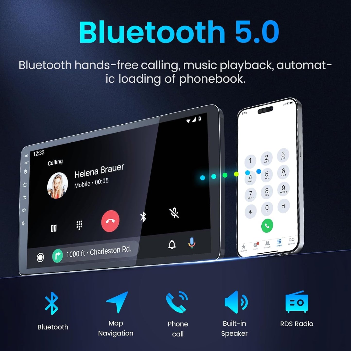 Car Stereo Radio for Honda Civic 2016-2021: 9 Inch Touch Screen Head Unit Wireless CarPlay Android