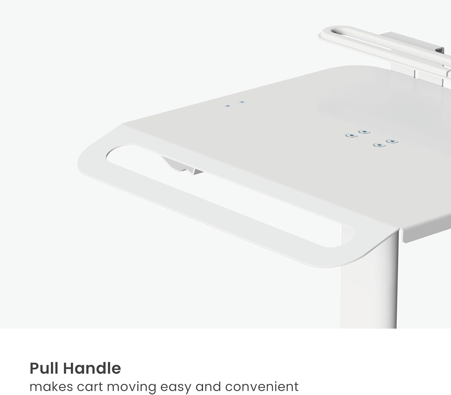 Height Adjustable, Lightweight, Anti-Theft, Anti-Slip Medical Laptop Workstation Trolley w/ Scanner Holder